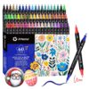 Artecho Acrylic Paint Pens 60 Colors, Dual Tip Acrylic Paint Markers with Brush Tip and Fine Tip for Rock Painting, Glass, Paper, Wood, Egg, Canvas, Ceramic, Fabric, leather,...