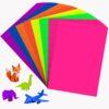 Card A4, 56 Sheets Neon Rainbow Cardstock, 250