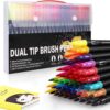 Felt Tip Pens,24 Colors Colouring Pens for Adults