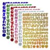 Small Vinyl Letter Number Stickers, 6 Sheets 0.5